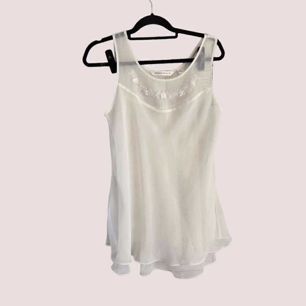 Victoria’s Secret Vintage Bridal Chemise Babydoll Beaded 90s Womens SZ S Lingeri